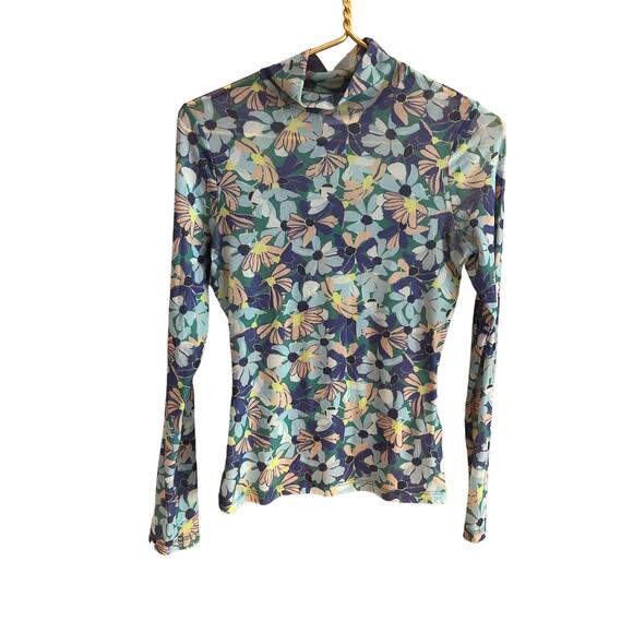 Maeve by Anthropologie Tops - Maeve by anthropology long sleeve sheer top with collar size XS